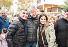 Gioja y Gramajo saludaron a los papás recorriendo Capital y Caucete