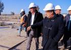 Orrego recorrió las obras del Hospital de Angaco
