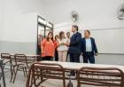 El gobernador Orrego recorrió la obra de refacción en la escuela Cecilio Ávila de Rawson