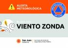 Protección Civil: Alerta meteorológica  Viento Zonda