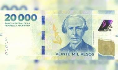 El Banco Central puso en circulación el billete de $20.000