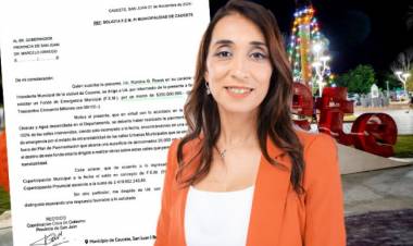 Romina Rosas pidió auxilio financiero a la provincia porque los números no cierran en Caucete