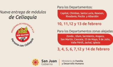 Calendario de entrega de alimentos para personas con celiaquía