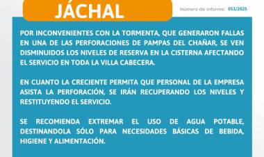 Luego de la tormenta: OSSE informa disminución de niveles de agua potable por fallas en una de sus perforaciones