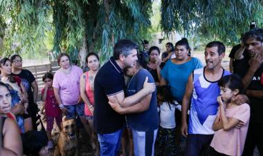 El gobernador Orrego recorrió las zonas más afectadas por las lluvias