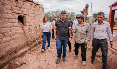 El gobernador Orrego entregará viviendas a los damnificados de Huaco por el temporal del mes de marzo