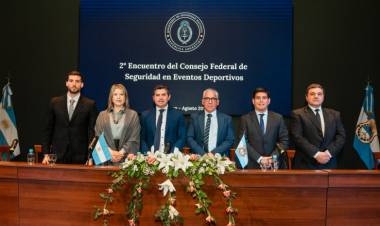 Orrego encabezó la apertura del 2° Encuentro de Seguridad en Eventos Deportivos realizado en San Juan