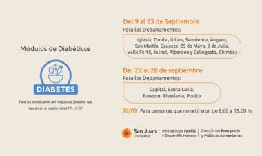 Comienza la entrega de módulos alimentarios para personas con diabetes en toda la provincia