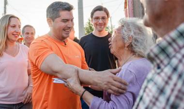 La candidata de Por San Juan, Laura Palma, se definió como "discípula de Orrego" y sigue recorriendo la provincia