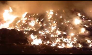 Incendio en la Planta Recicladora de la Municipalidad de Jáchal