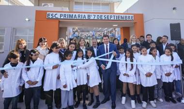 Orrego inauguró en Chimbas una nueva escuela y una ENI para fortalecer la educación pública