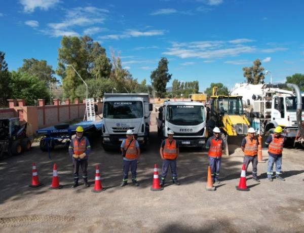 Con nueva maquinaria y base operativa, Obras Sanitarias mejora el servicio en el norte de San Juan