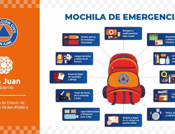 Recomendaciones para armar la mochila de emergencia ante un sismo