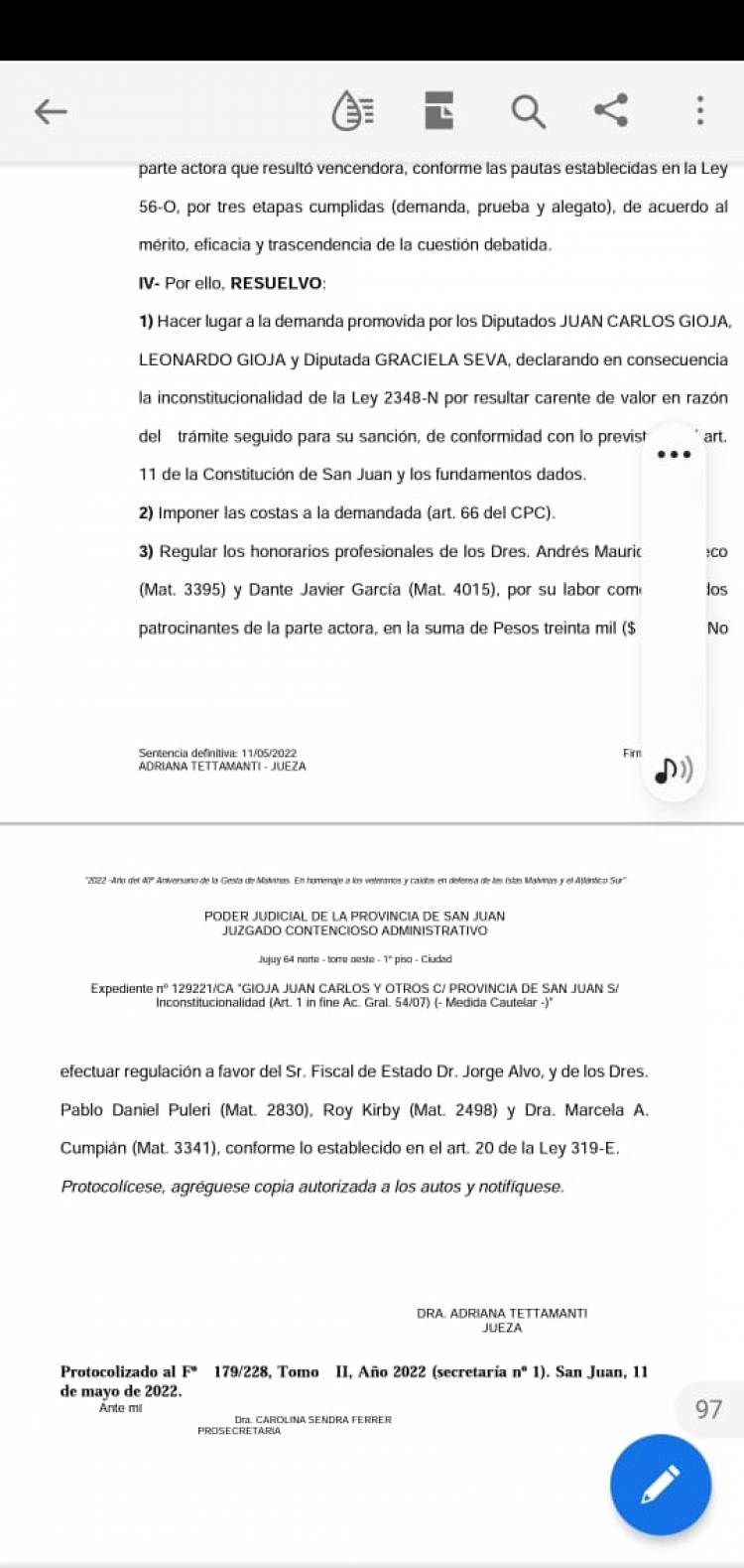 La Jueza Adriana Tettamanti resolvió que la Ley 2348-N que anulaba las PASO, es Inconstitucional.