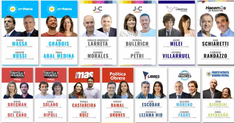 Elecciones 2023 Argentina: estas son las fórmulas presidenciales que competirán en las PASO