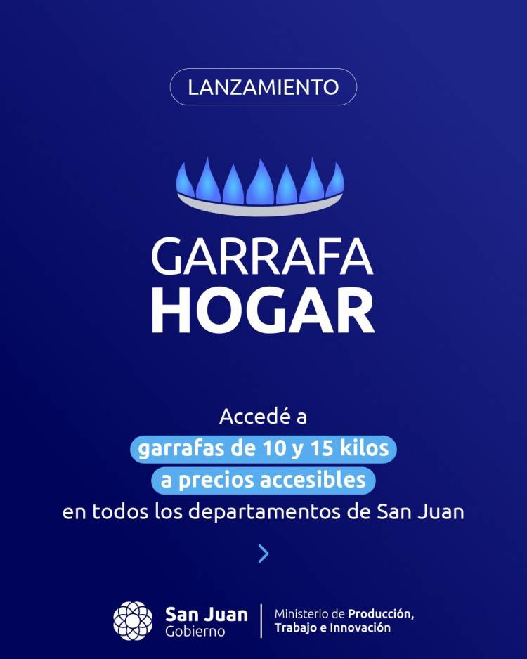 El Gobierno de San Juan lanza la “garrafa hogar”