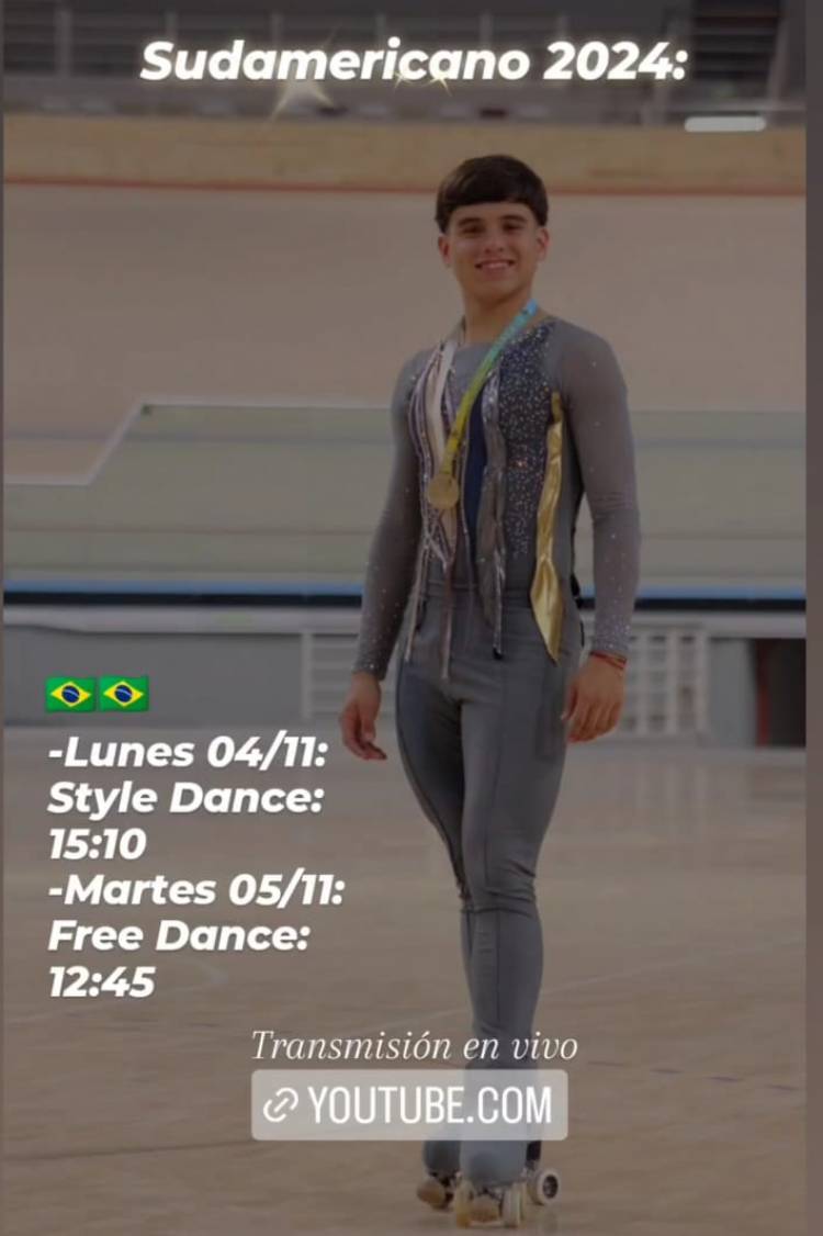 Sudamericano de Patinaje 2024: Hoy Ignacio Salas comienza su participación en Brasil. Cómo verlo en vivo