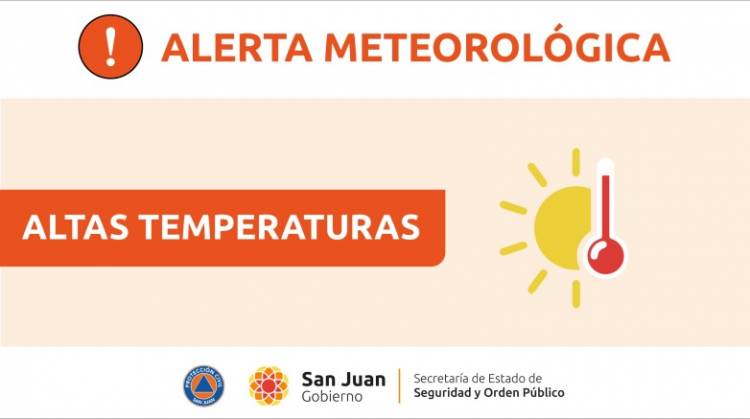 Alerta meteorológica por  altas temperaturas y tormentas 