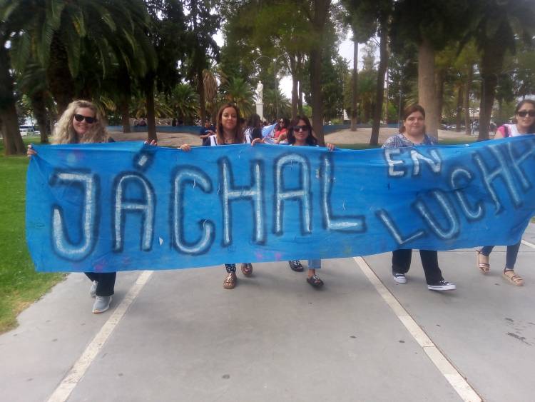 Protesta Docente en Jáchal: Concentración, acto y movilización en Plaza San Martín