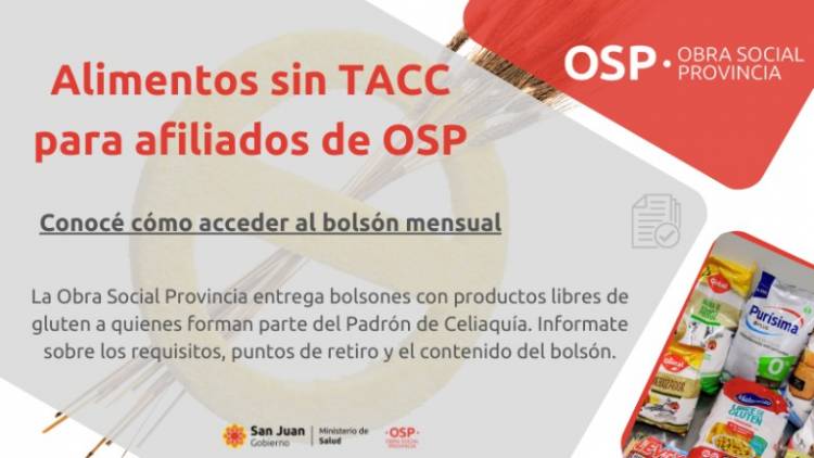 Afiliados de OSP: cómo acceder al bolsón mensual de alimentos sin TACC