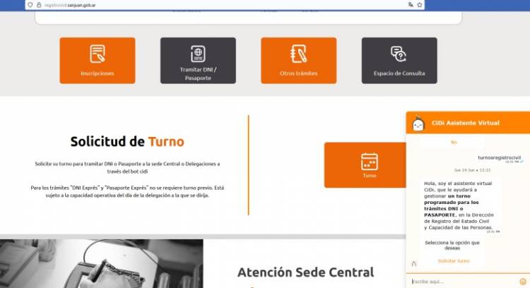 El Registro Civil implementa un nuevo sistema de turnos digitales a través de web y WhatsApp