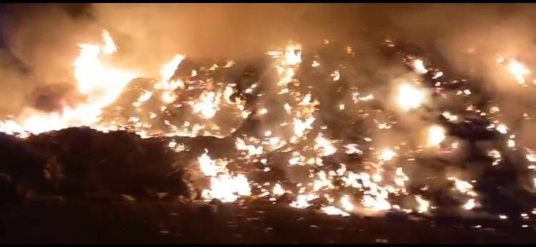 Incendio en la Planta Recicladora de la Municipalidad de Jáchal